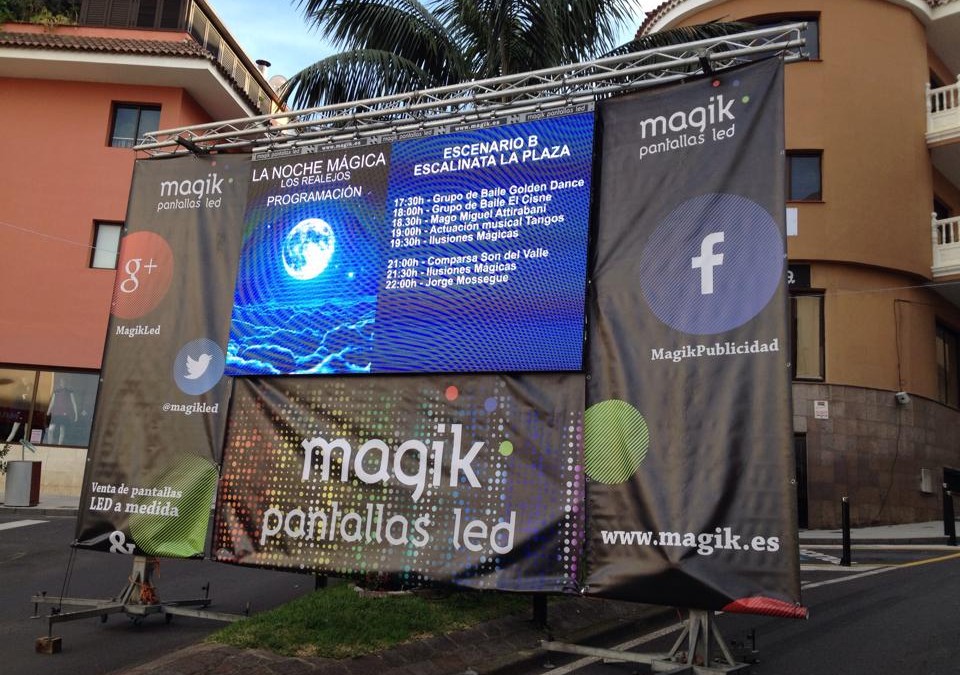 Pantalla LED en la Noche Mágica de los Realejos